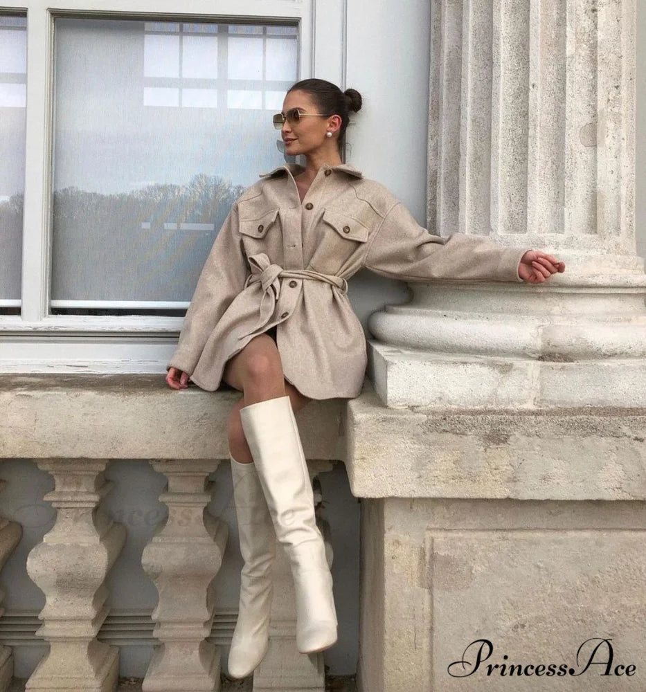 Long Sleeves Thicken Casual Fashion High Street Coat