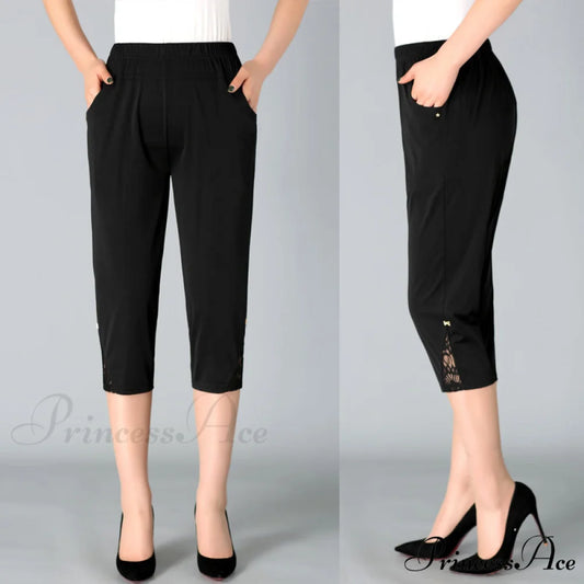 Loose Casual Elastic Capris Pants