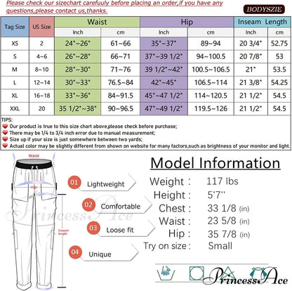 Loose Cropped Capris Cargo Joggers Pants Harem Sweatpants