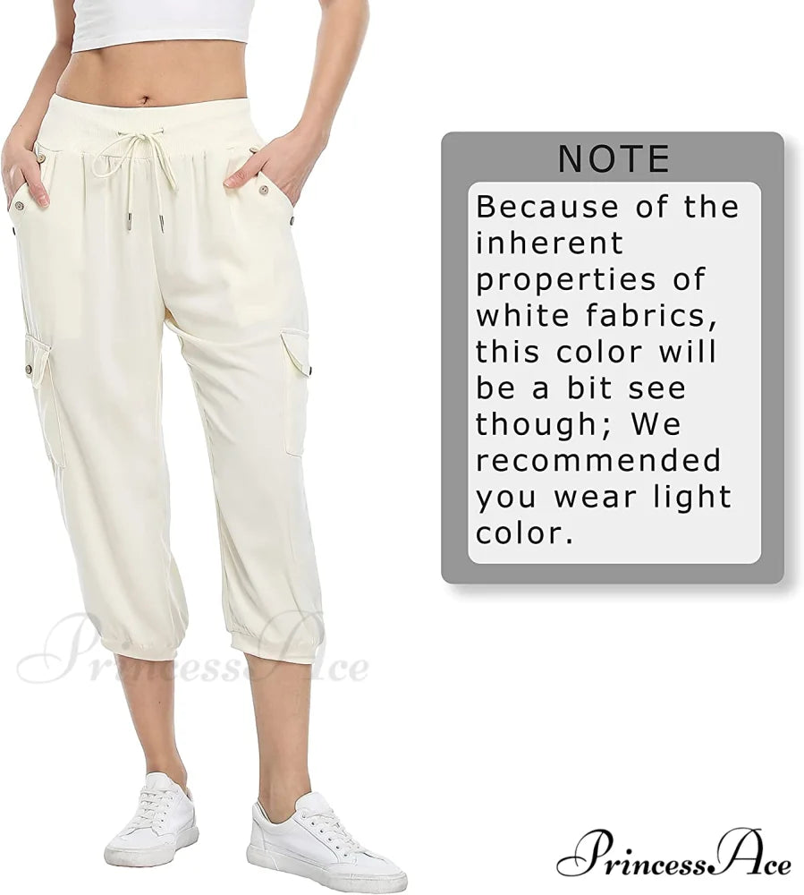 Loose Cropped Capris Cargo Joggers Pants Harem Sweatpants