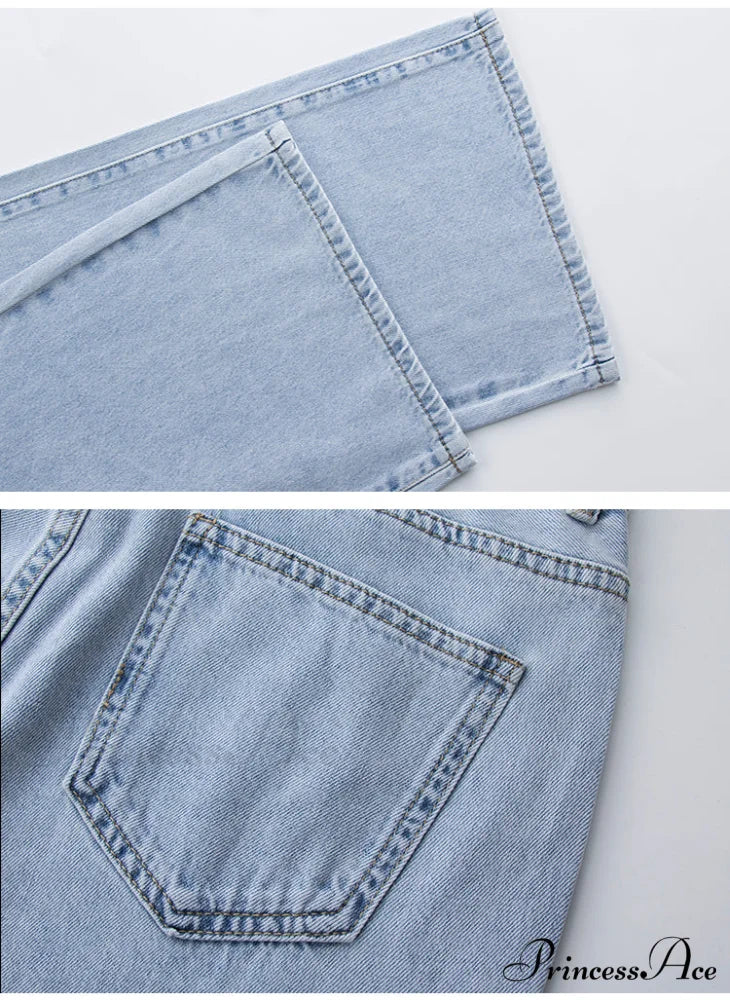 Loose Denim Low Vintage Mom 2024 Leg Baggy New Blue Y2k Waist Fashion Straight Trousers Jeans Women Washed Pants Jeans