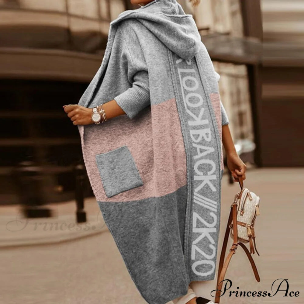 Loose Long Knit Cardigan Coats Pink / S