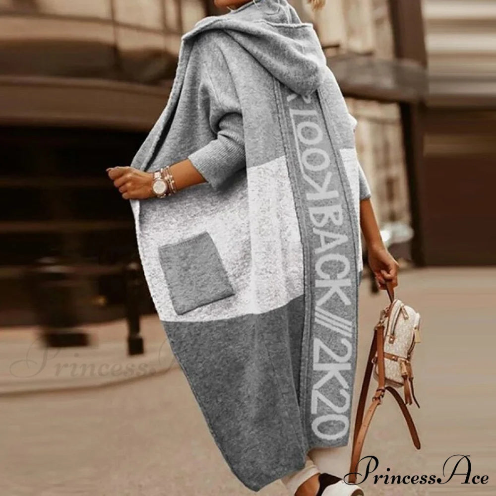 Loose Long Knit Cardigan Coats White / S