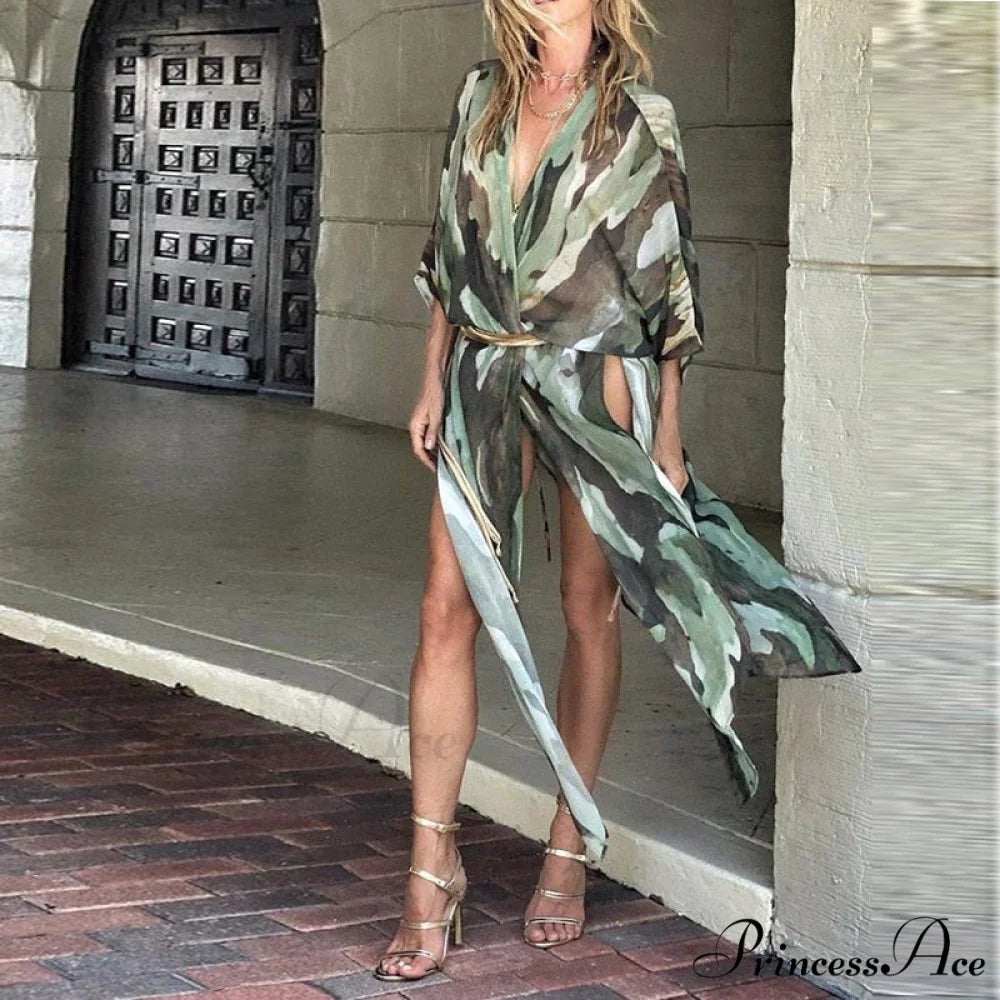 Loose Warm-Season Clothing Tops Veil Design Long Brief Women Striped Arm Casual Blouse Coastal Fashion Streetwear