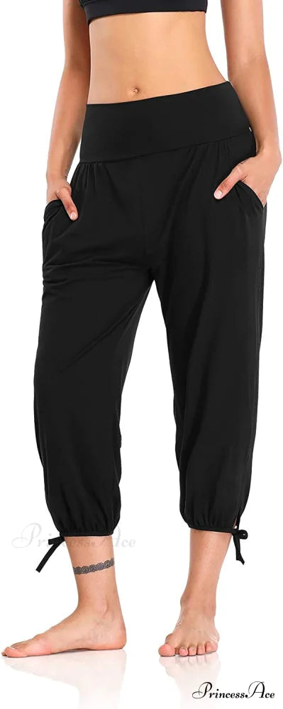 Loose Workout Sweatpants Comfy Lounge Joggers Capri Pants