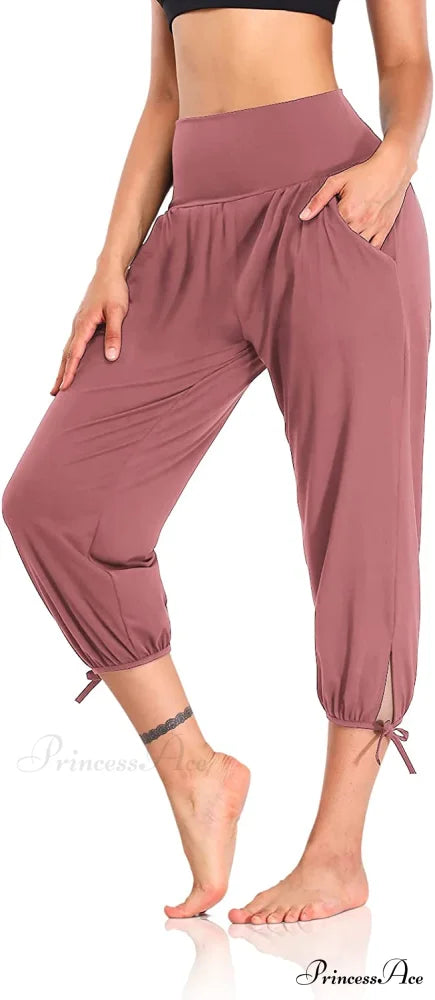 Loose Workout Sweatpants Comfy Lounge Joggers Capri Pants Cameo / X-Large