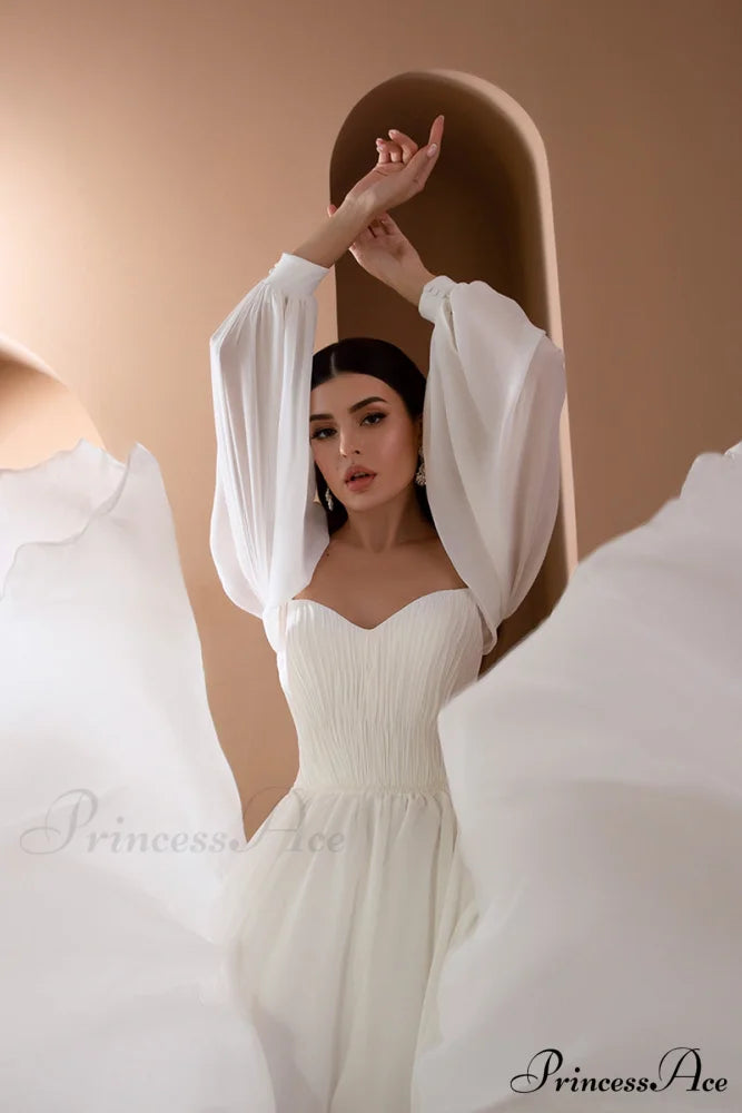 Louise A-Line Graceful Chiffon Wedding Dress