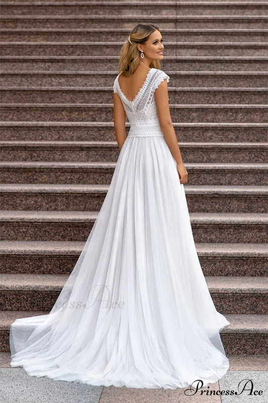 Love Devotion A-line Trendy White Wedding Dress