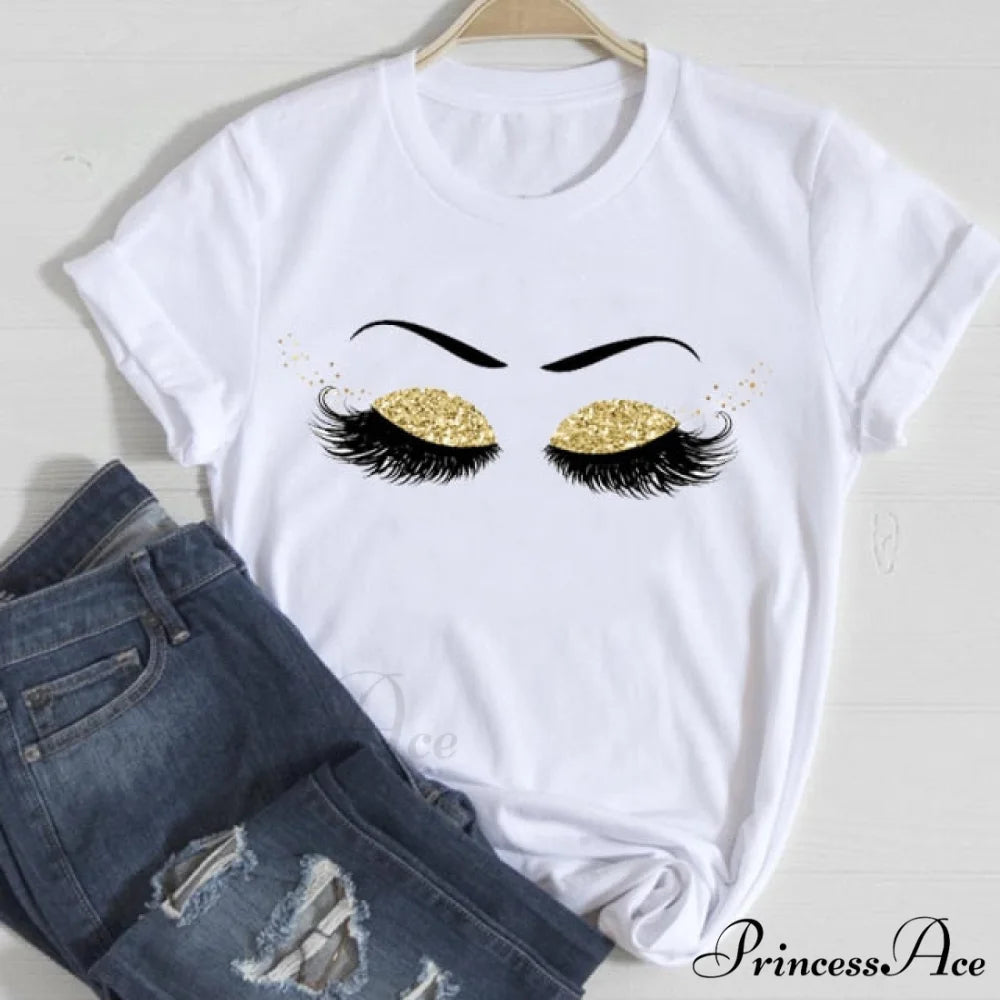 Love Fashion 90s Trend Graphic Tshirt yellow eye / S