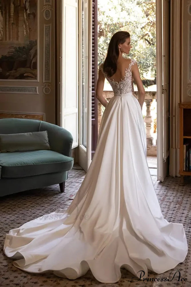 Lovestruck Satin Graceful Wedding Dress