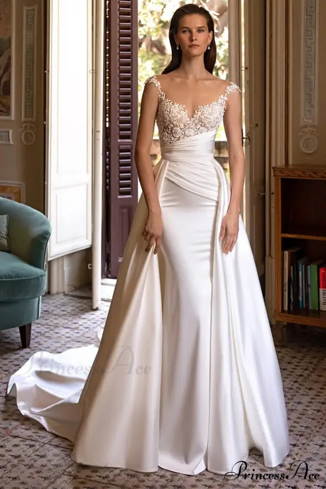 Lovestruck Satin Graceful Wedding Dress Ivory / 2
