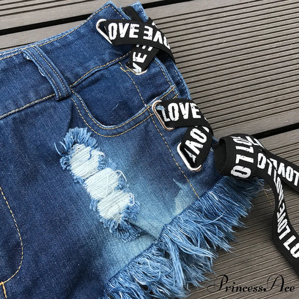 Low Denim Bandage Brief Hole Club Jeans Skinny DJ Blue Women Dance Waist Ripped Mini Shorts White Black