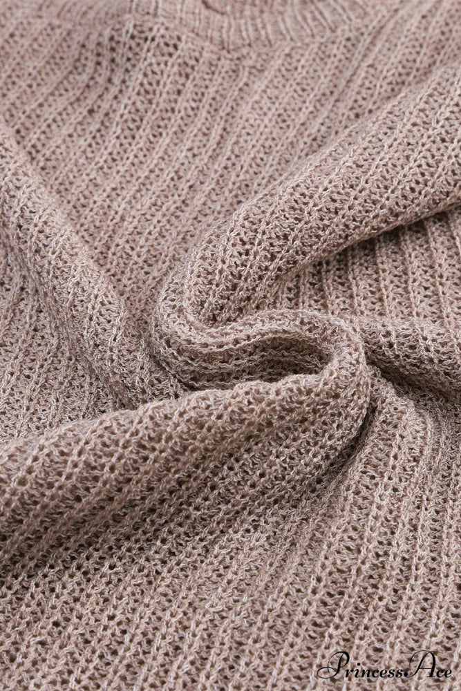 Low Dolman Slouchy High Gray Arm Sweater