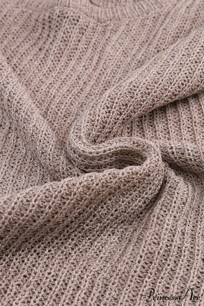 Low Dolman Slouchy High Gray Arm Sweater