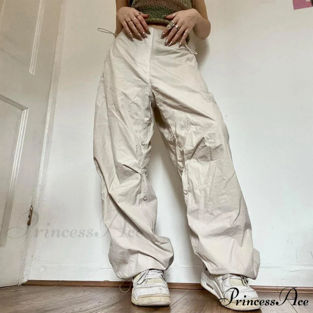 Low Waist Loose Sweatpants Vintage Parachute Pants