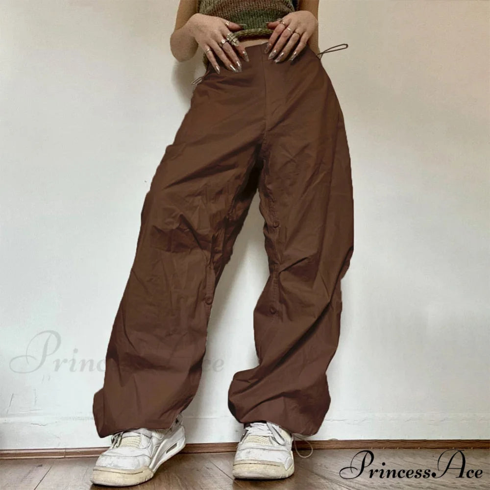 Low Waist Loose Sweatpants Vintage Parachute Pants