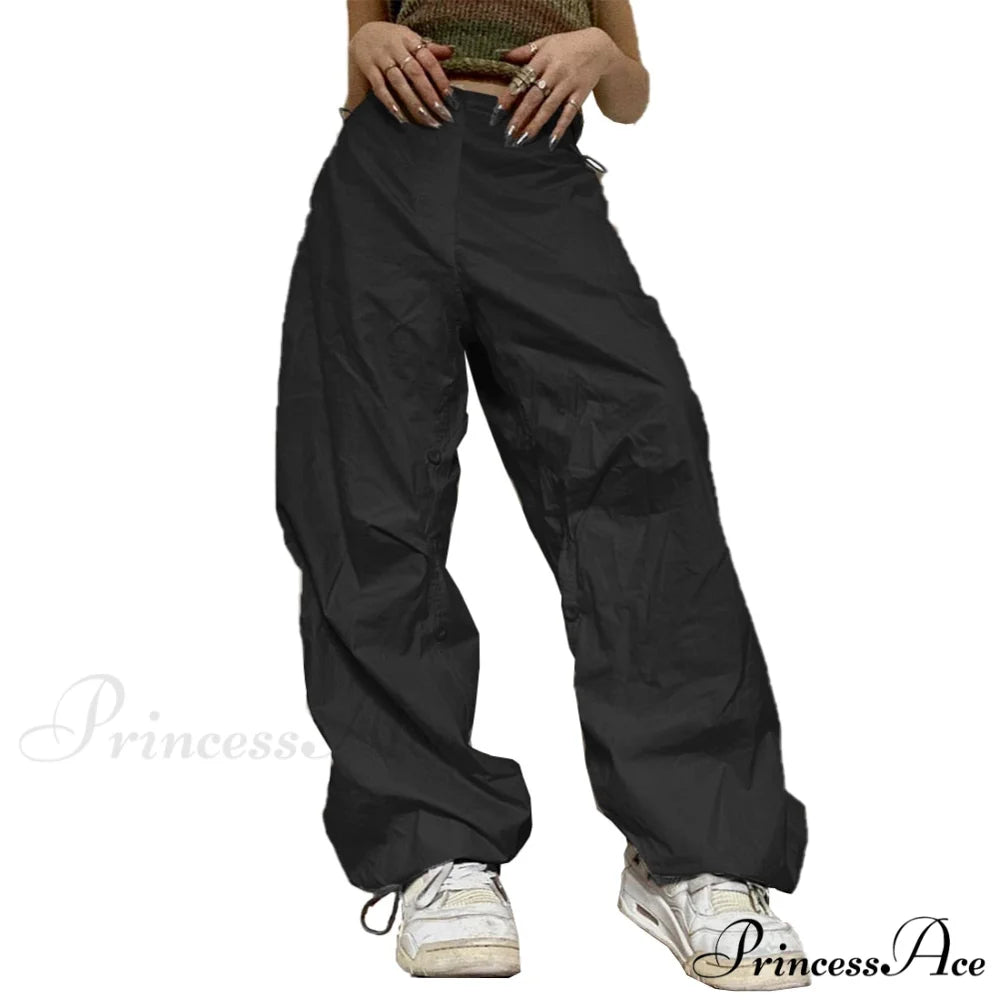 Low Waist Loose Sweatpants Vintage Parachute Pants multi / S