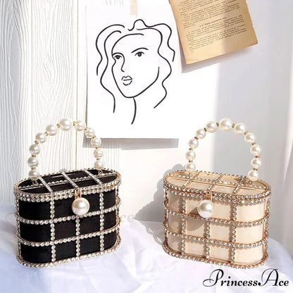 Luxurious Pearls Beaded Wedding Party Evening Bag clutchbag-250126
