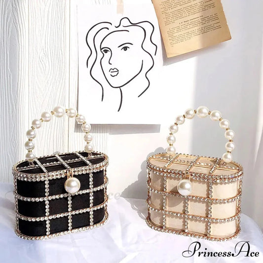 Luxurious Pearls Beaded Wedding Party Evening Bag clutchbag-250126