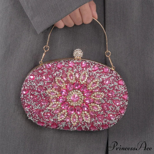Luxurious Sparkling Crystal Clutch Evening Wedding Party Purse clutchbag-250126