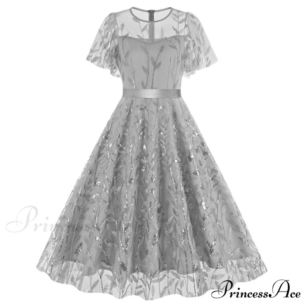 Luxury Deep V-Neck High-Waisted Lace-Up Formal Cocktail Evening Dress Blue / S