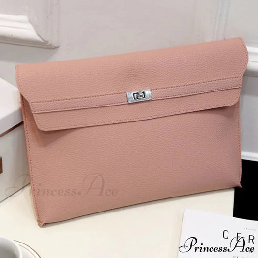 Lychee Design PU Leather Envelope Clutch wristlet-250126