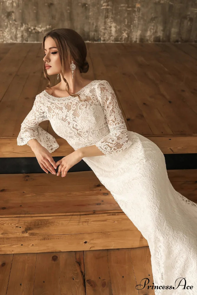 Magical Eternity Lace Trendy Mermaid Wedding Dress