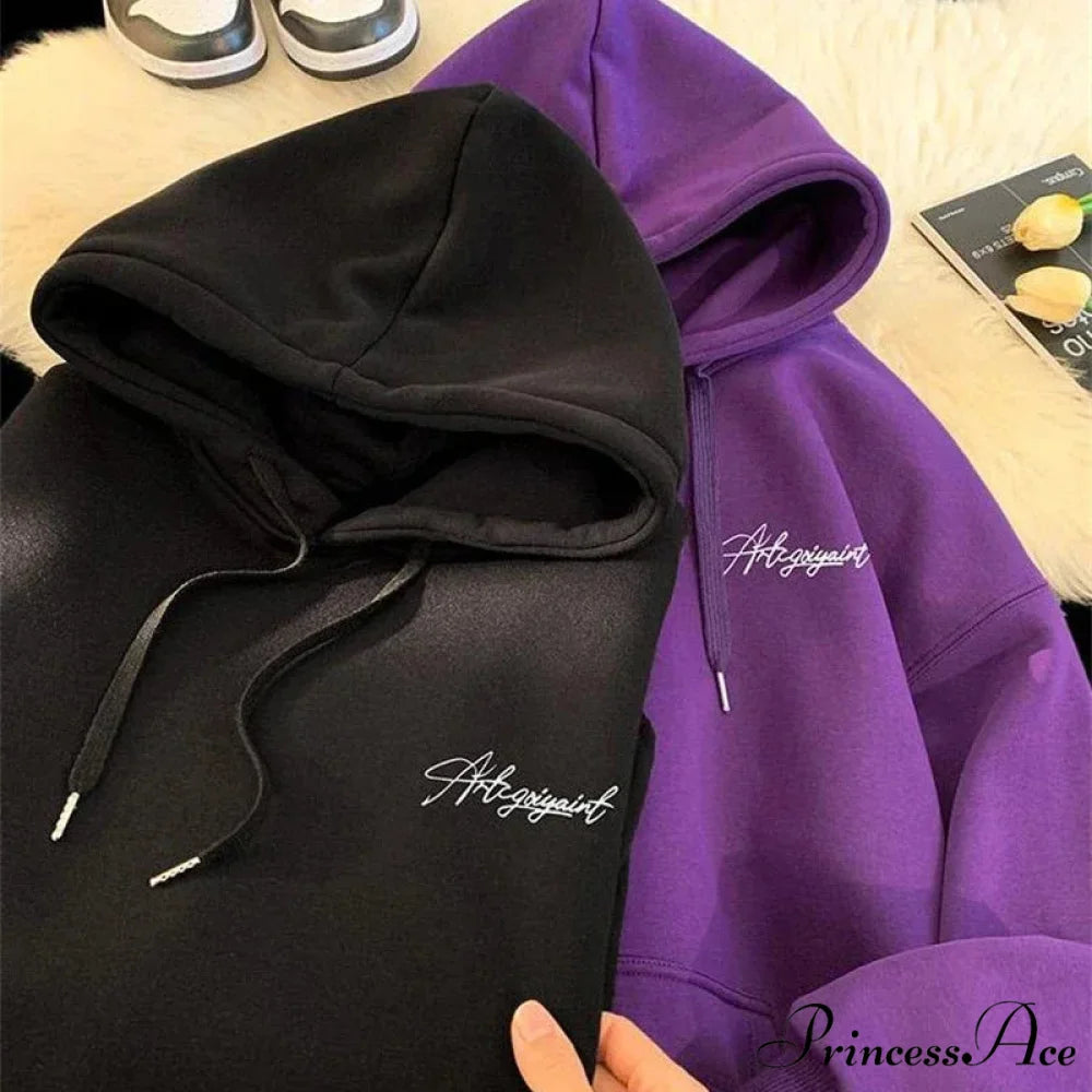 Main Street Correspondence Printed Generously Sized Hoodie hoodies-241228
