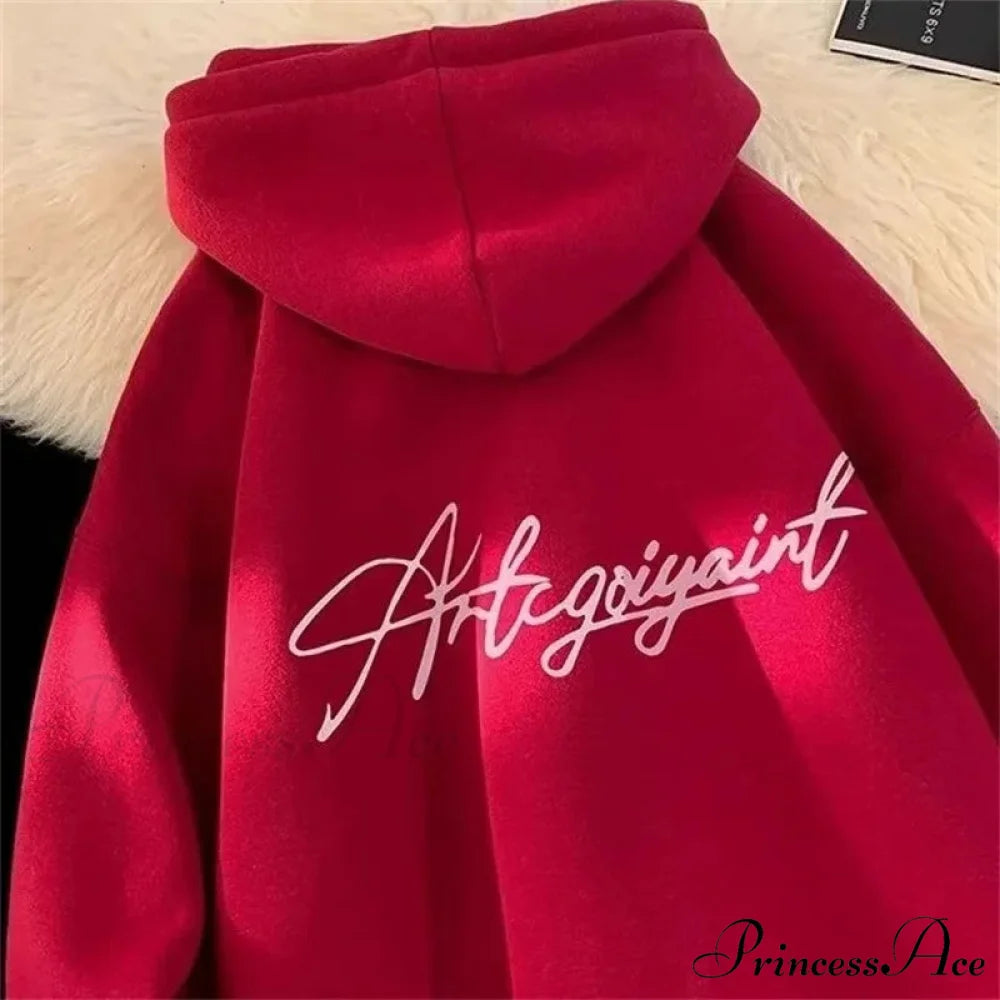 Main Street Correspondence Printed Generously Sized Hoodie hoodies-241228