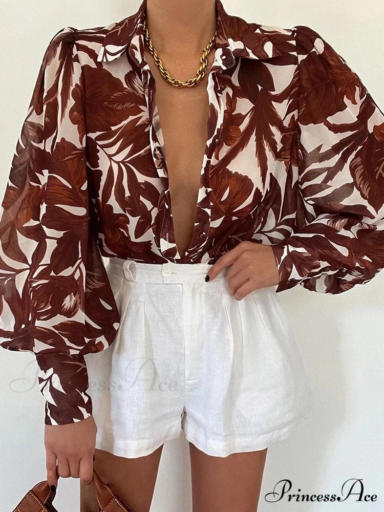 Malyna Blouse 05 Brown / S