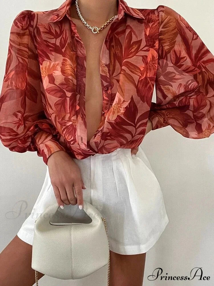 Malyna Blouse 05 Coffee / S