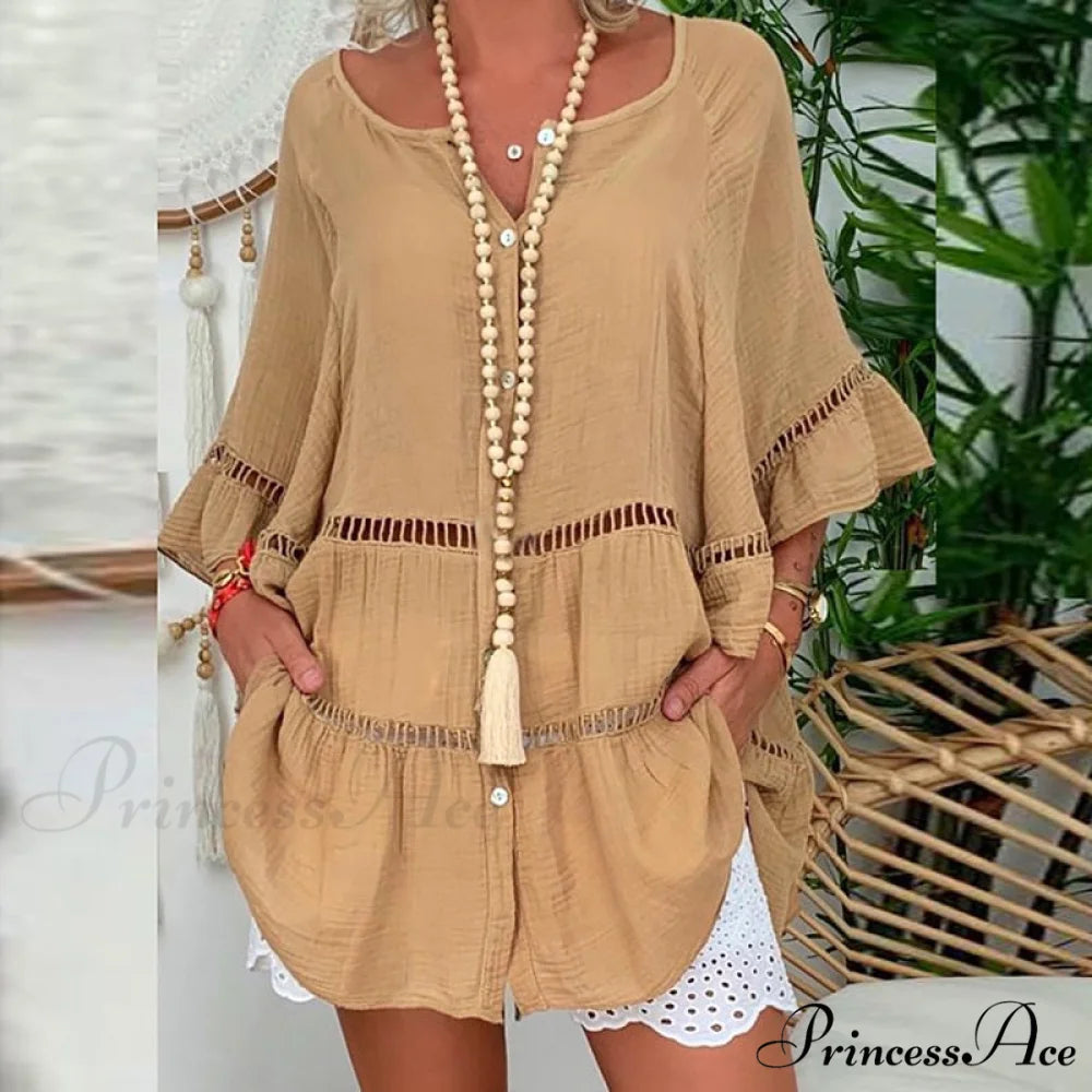 MALYNA Women’s Shirt Apricot / S