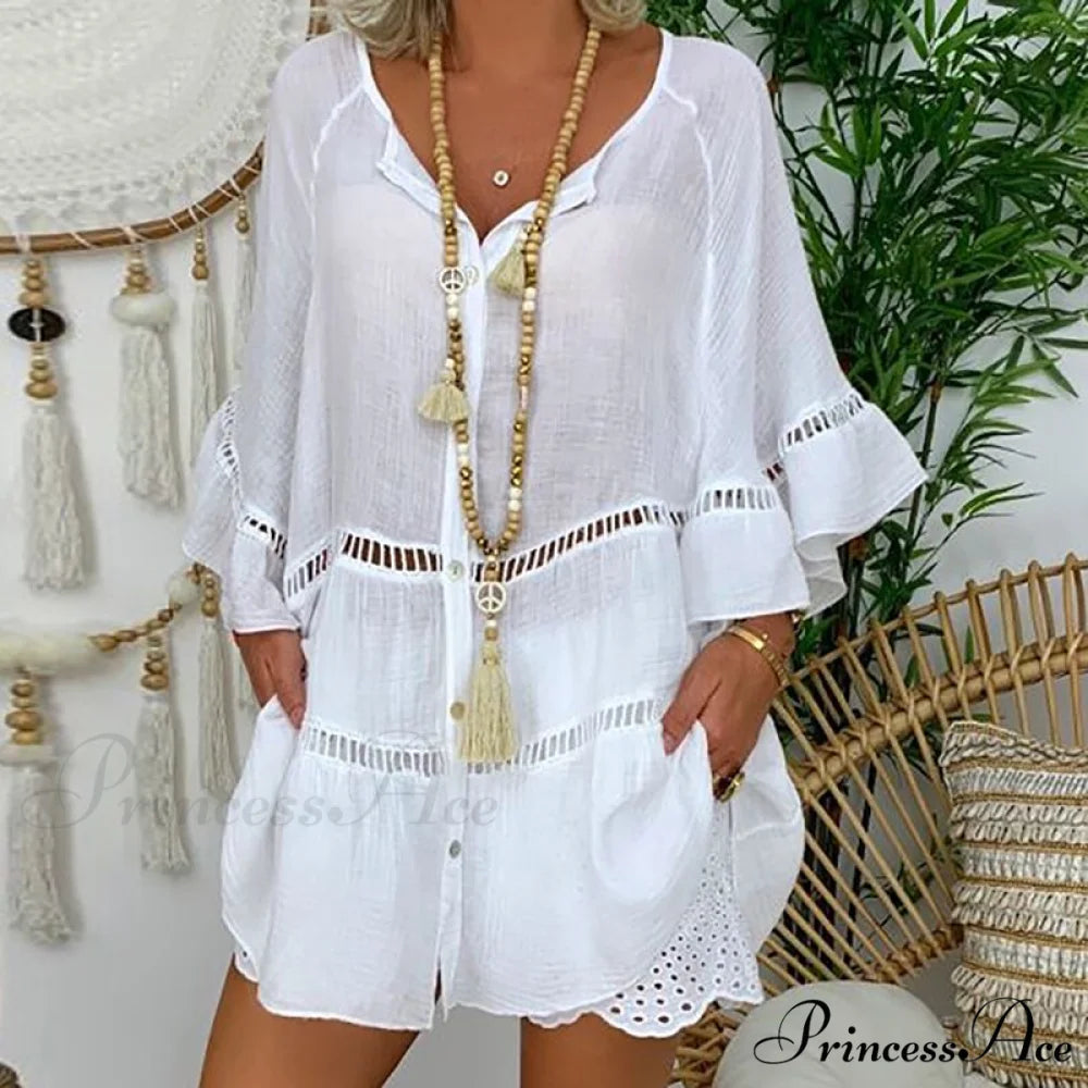 MALYNA Women’s Shirt White / S