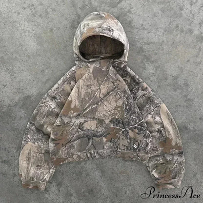 Maple Leaf Visual Pullover Hoodie brown / S hoodies-241228