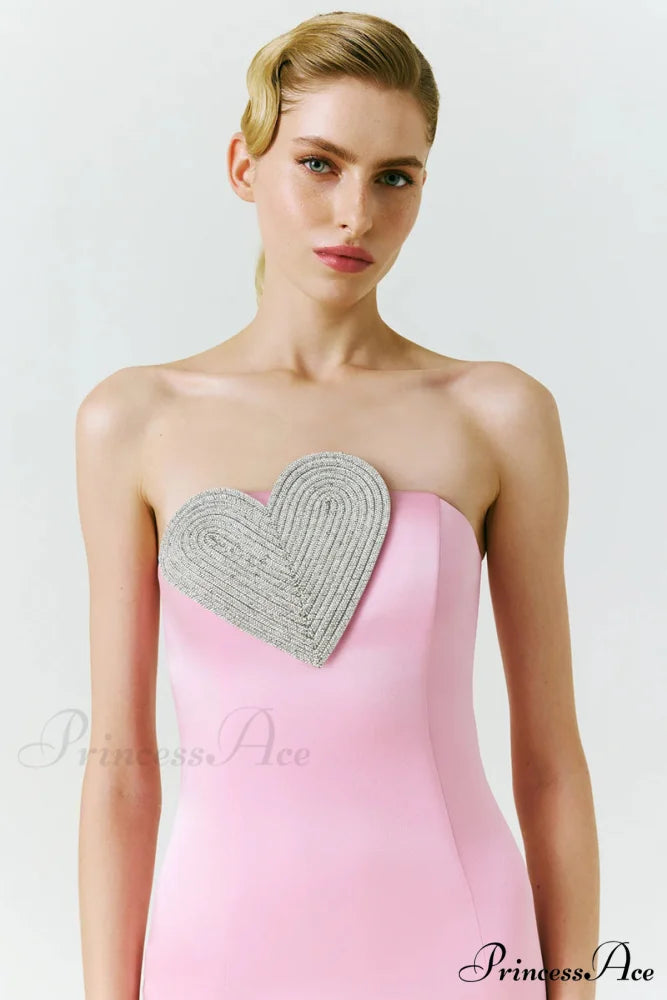 Marchesa Strapless Graceful Maxi Dress