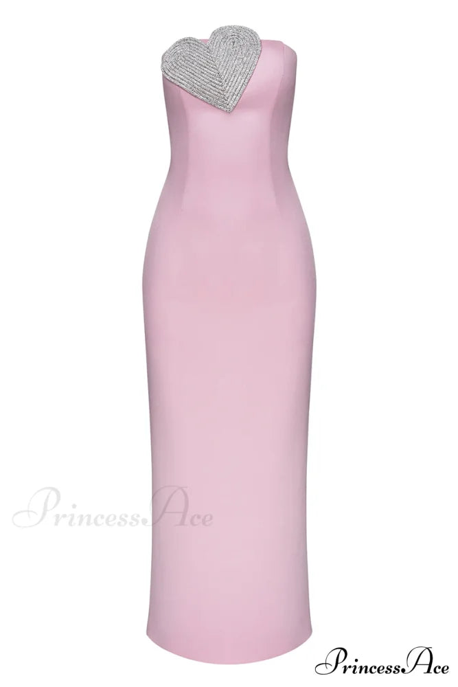 Marchesa Strapless Graceful Maxi Dress