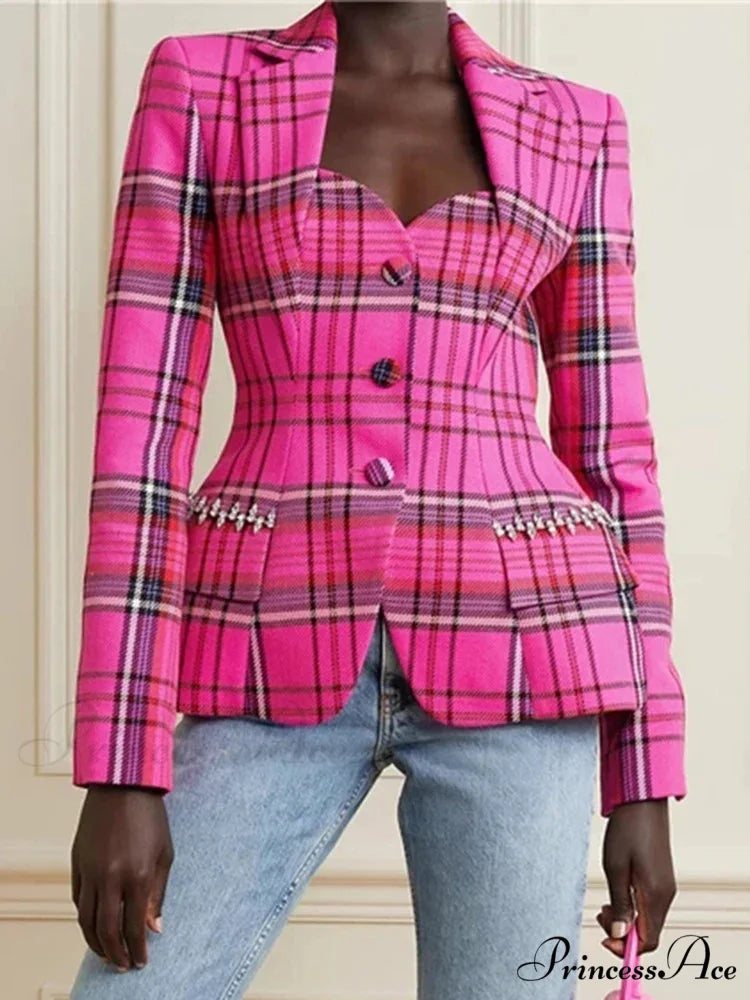 MARGARET Elegant BLAZER S / Pink