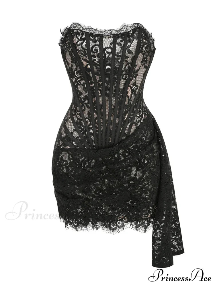 MARGI Elegant MINI DRESS Black / XS