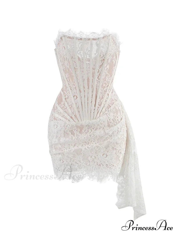MARGI Elegant MINI DRESS White / XS