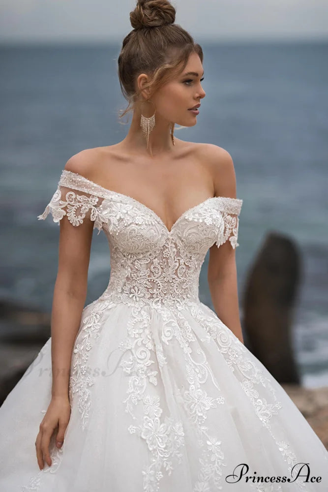 Marley Strapless Graceful A-line Wedding Dress