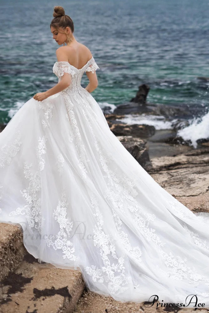 Marley Strapless Graceful A-line Wedding Dress