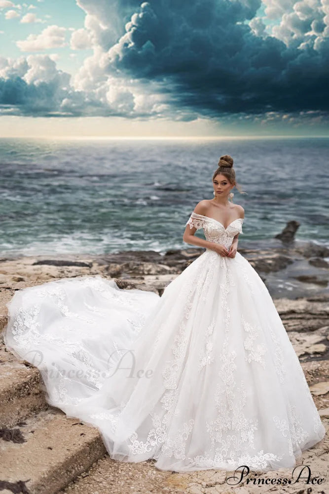 Marley Strapless Graceful A-line Wedding Dress