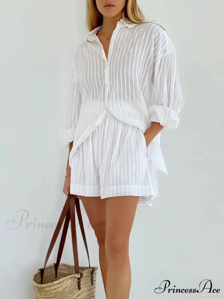 MARLY Elegant CO-ORD SET White / L