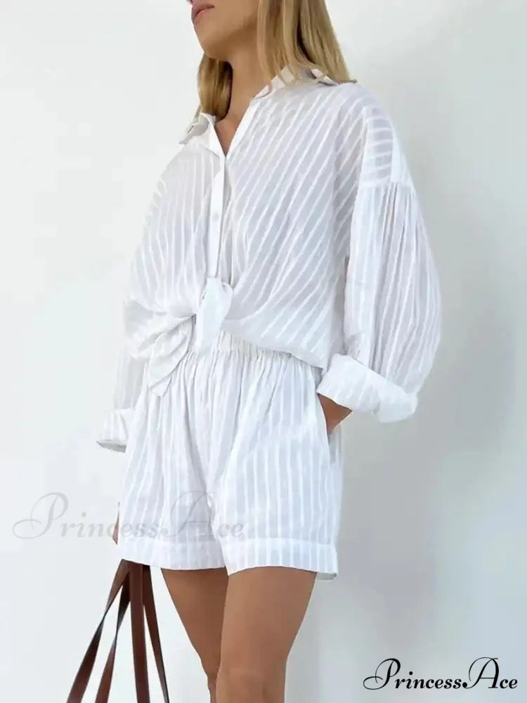MARLY Elegant CO-ORD SET White / M