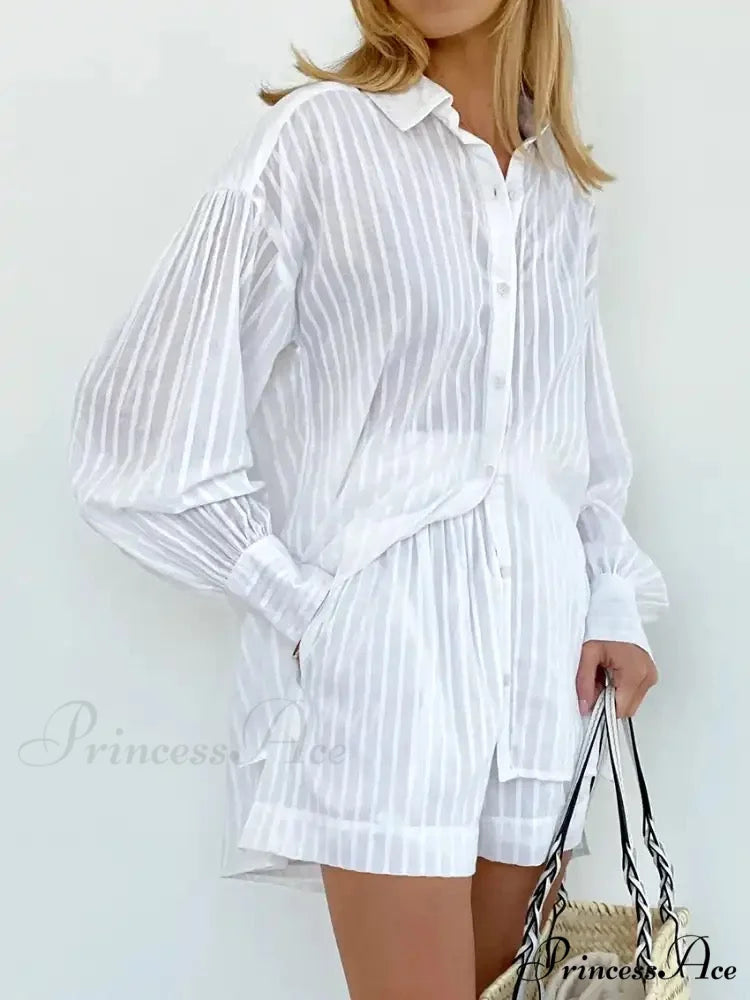 MARLY Elegant CO-ORD SET White / S