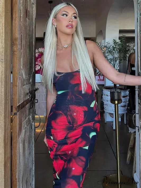 MELA Elegant MAXI DRESS Print / S