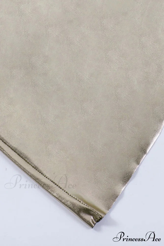 Mental Coating Tie-straps Backless Dress