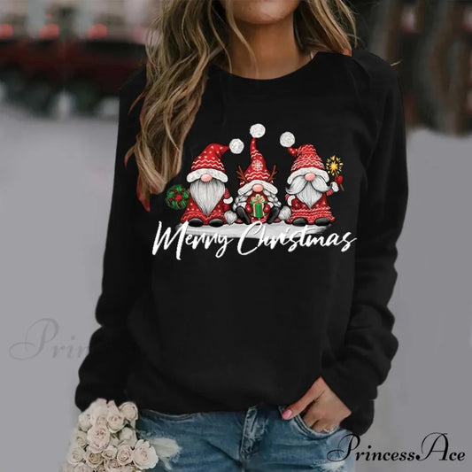 Merry Christmas All Season Fashion New Design Long Sleeve Christmas Hoodie Black / M Christmas Hoodies-L