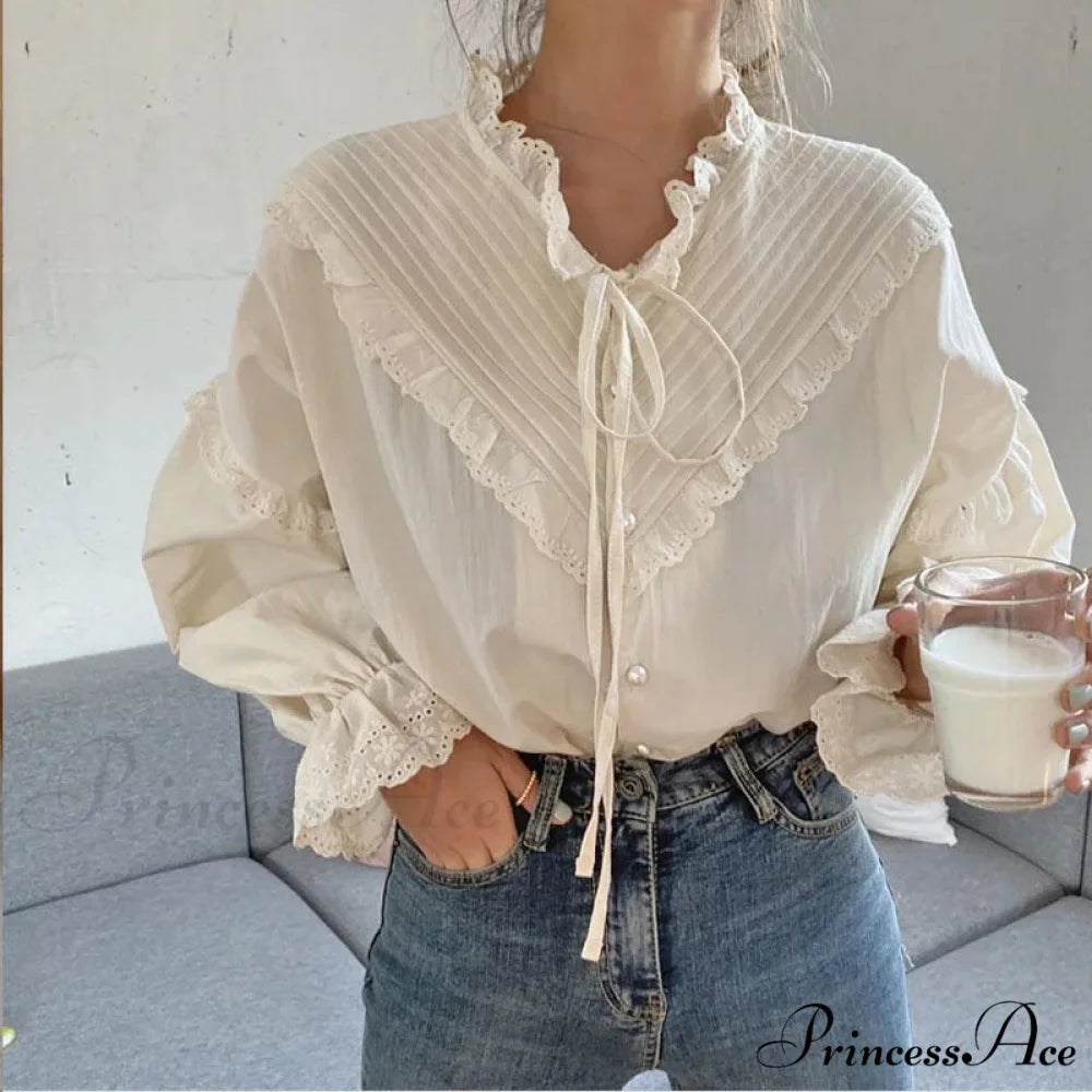 Mesh Hollow-Out Extended Sleeve Top blouse-250223