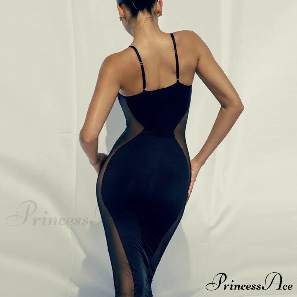 Mesh Skinny Clubwear Lady Vintage Bodycon Dress